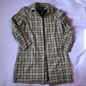express plaid trench coat